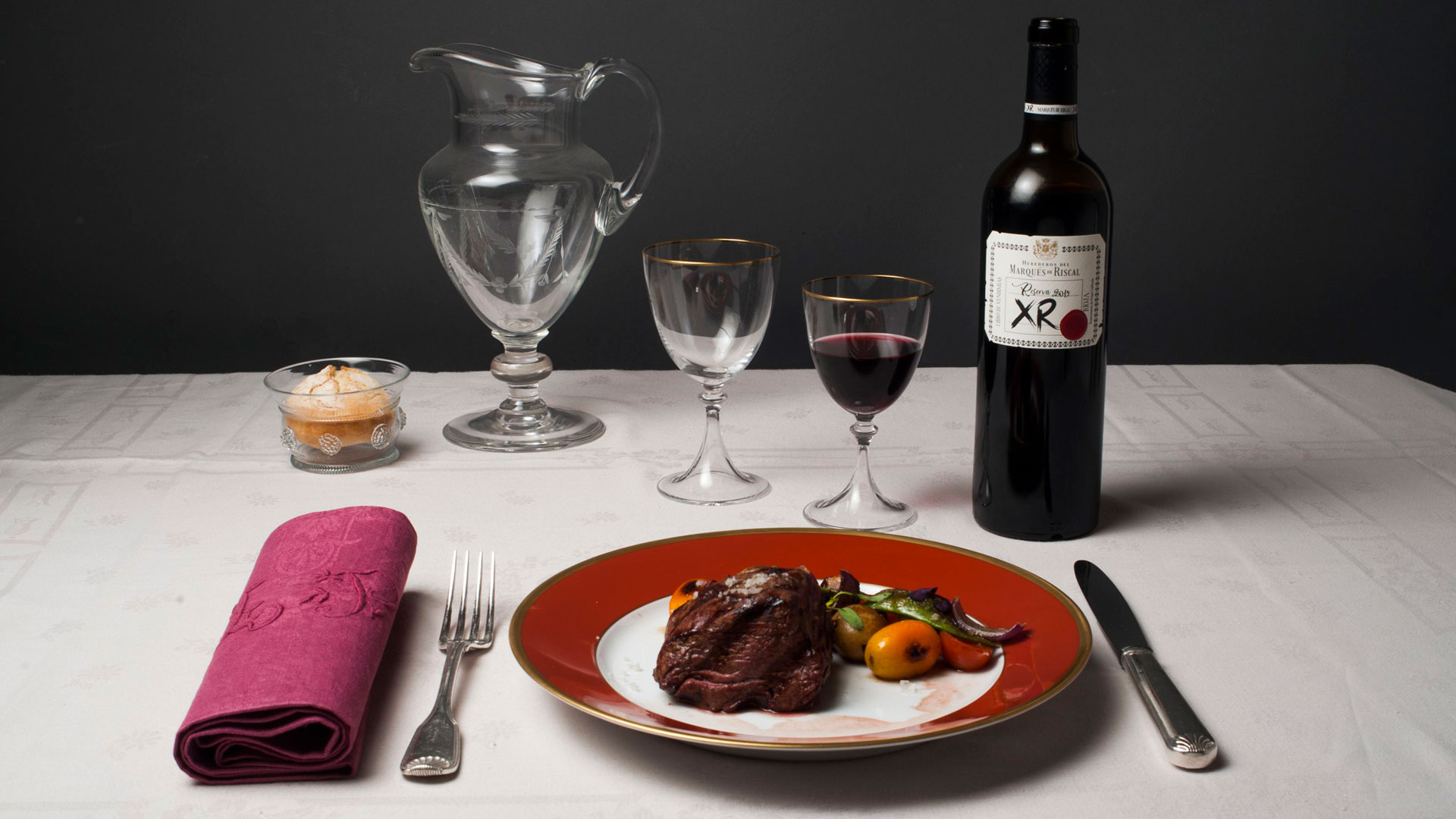 A “jacket and bow tie” wine
