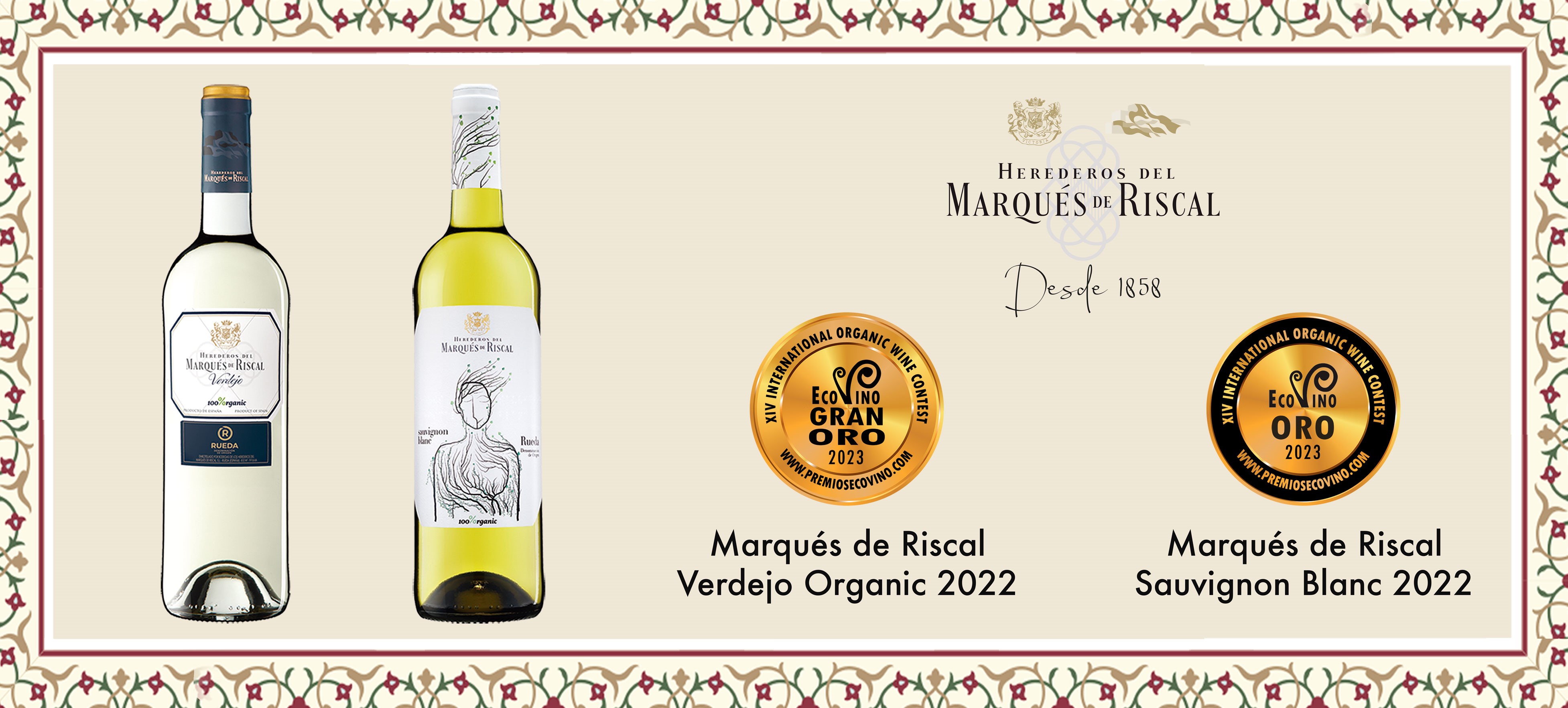 Éxito de Marqués de Riscal Verdejo Organic en los Premios Ecovino 2023 